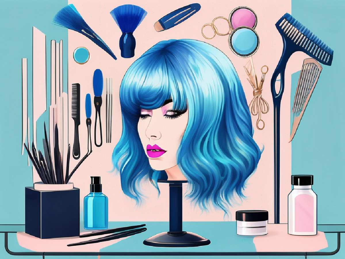 Woman with Stunning Plava Kosa Hair Color